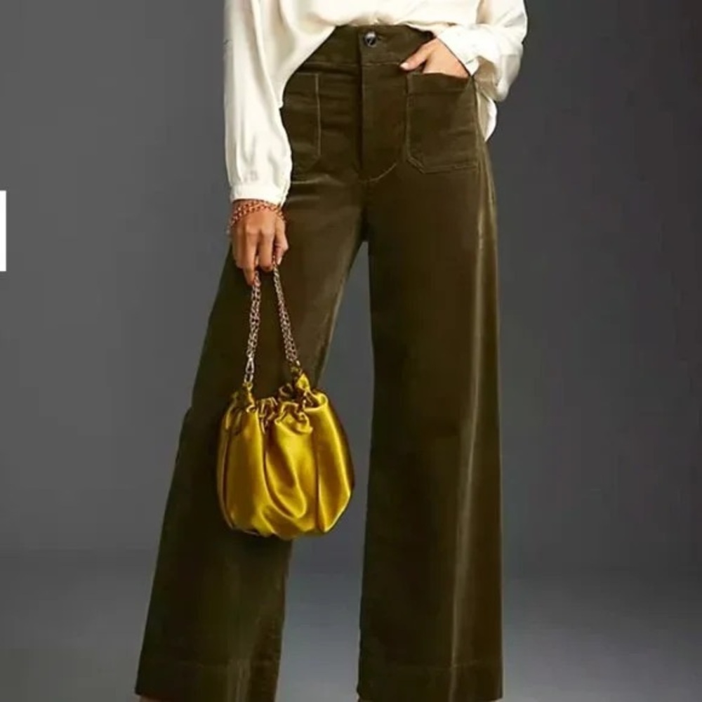 Anthropologie Maeve Colette Wide Leg Corduroy Pants size 26
